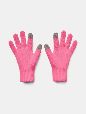 Dámské rukavice UNDER ARMOUR UA HALFTIME GLOVES 1373158-640 Růžová