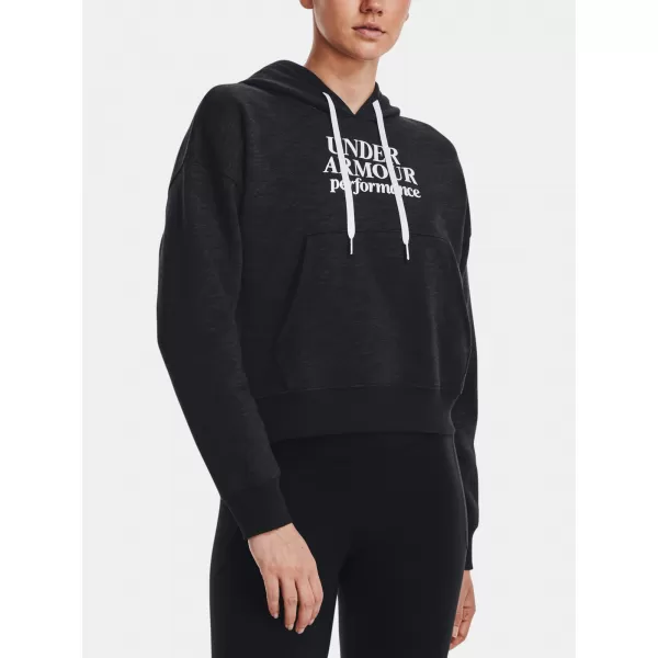 Dámská mikina UNDER ARMOUR ESSENTIAL SCRIPT HOODIE 1374107-001 Černá 