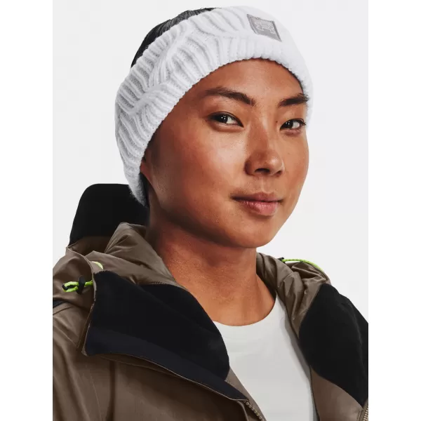  Dámská čelenka UNDER ARMOUR UA HALFTIME FLEECE HB 1373102-100 Bílá 