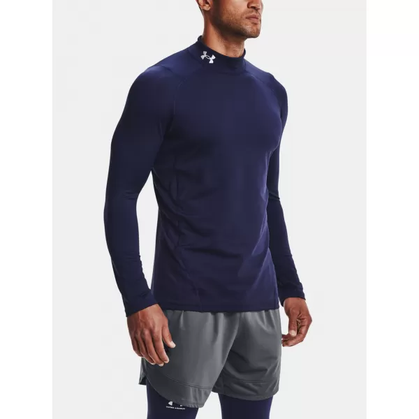  Pánské tričko UNDER ARMOUR UA CG ARMOUR FITTED MOCK 1366066-410 Modrá 