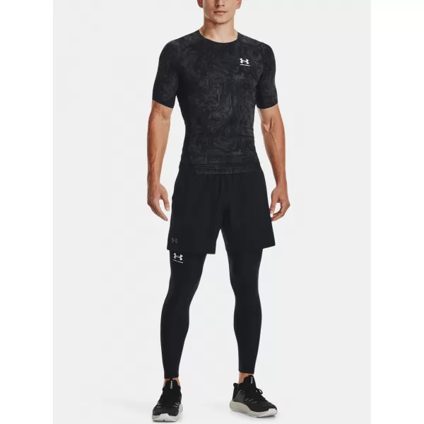 Pánské tričko UNDER ARMOUR UA HG ARMOUR COMP PRINT SS 1370324-001 Černá 