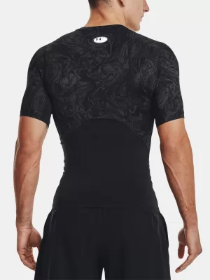 Pánské tričko UNDER ARMOUR UA HG ARMOUR COMP PRINT SS 1370324-001 Černá