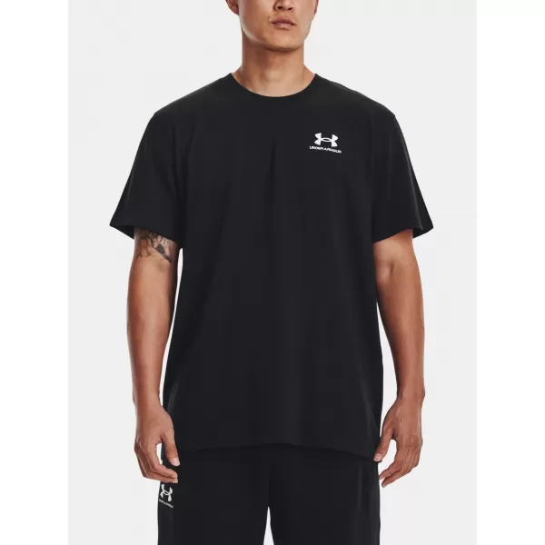  Pánské tričko UNDER ARMOUR UA LOGO EMB HEAVYWEIGHT SS 1373997-001 Černá 