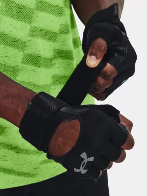Pánské rukavice UNDER ARMOUR M'S WEIGHTLIFTING GLOVES 1369830-001 Černá