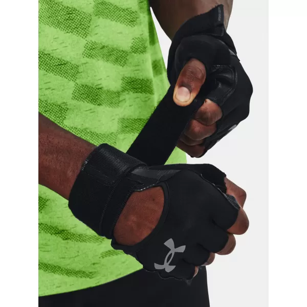  Pánské rukavice UNDER ARMOUR M'S WEIGHTLIFTING GLOVES 1369830-001 Černá 