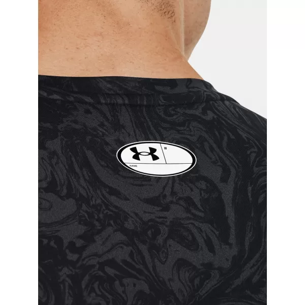  Pánské tričko UNDER ARMOUR UA HG ARMOUR COMP PRINT SS 1370324-001 Černá 