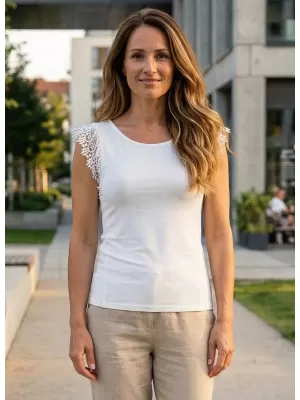 Dámské tílko KIXMI PENELOPE BÍLÁ