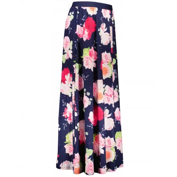  Dámská sukně KIXMI PEONY TMAVĚ MODRÁ 