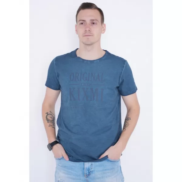  Pánské triko KIXMI PELTON TMAVĚ MODRÁ 