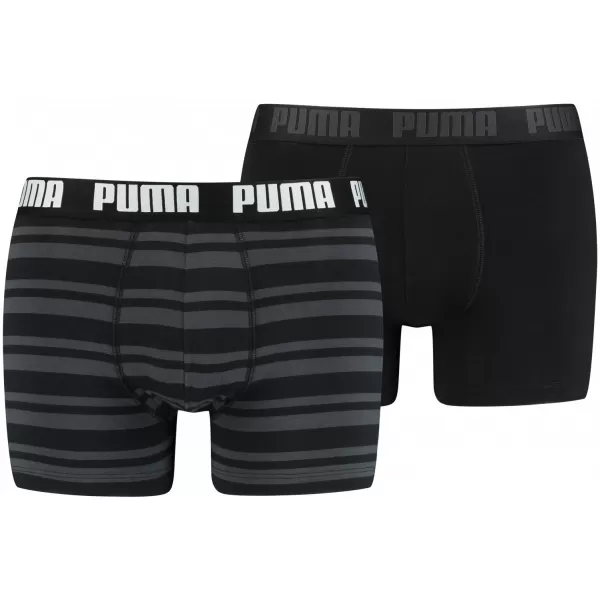  Pánské boxerky PUMA HERITAGE STRIPE BOXER 2P 90783805 BLACK 