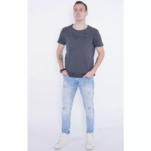  Pánské triko KIXMI PEPPE TMAVĚ ŠEDÁ 