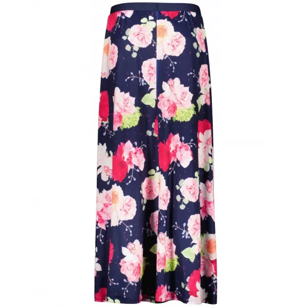  Dámská sukně KIXMI PEONY TMAVĚ MODRÁ 