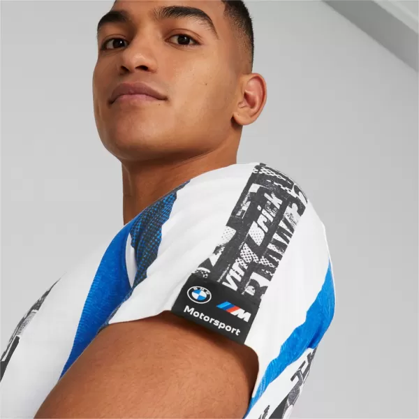  Pánské triko PUMA BMW MMS STRIPED TEE 538139-02 WHITE 