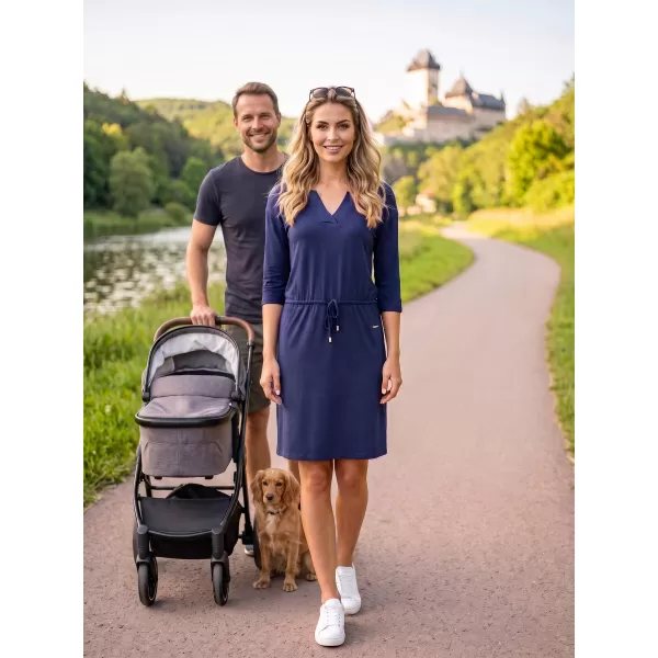  Dámské šaty ALTISPORT ANIKA TMAVĚ MODRÁ 
