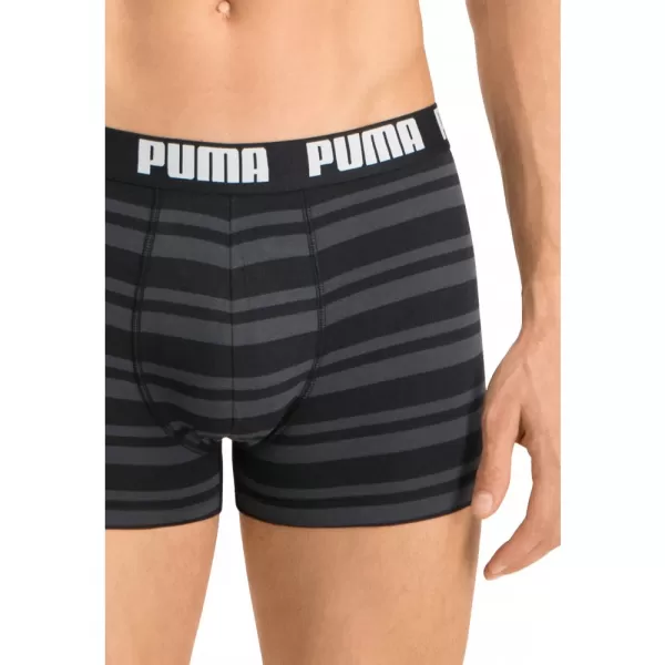  Pánské boxerky PUMA HERITAGE STRIPE BOXER 2P 90783805 BLACK 