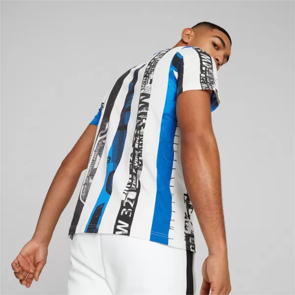  Pánské triko PUMA BMW MMS STRIPED TEE 538139-02 WHITE 
