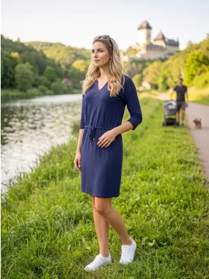 Dámské šaty ALTISPORT ANIKA TMAVĚ MODRÁ