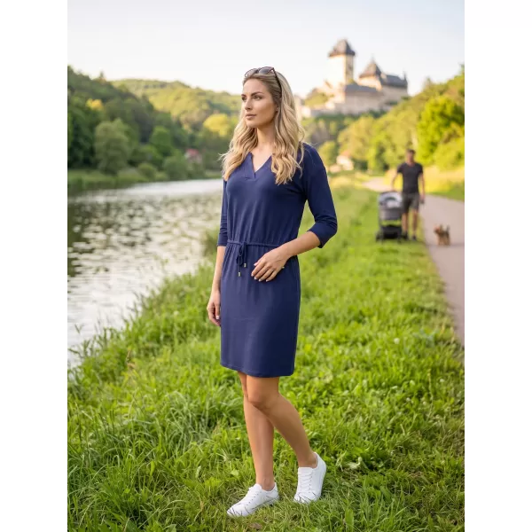  Dámské šaty ALTISPORT ANIKA TMAVĚ MODRÁ 