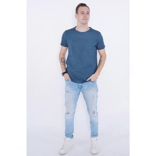 Pánské triko KIXMI PELTON TMAVĚ MODRÁ 