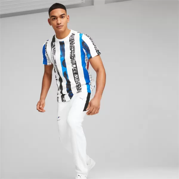  Pánské triko PUMA BMW MMS STRIPED TEE 538139-02 WHITE 