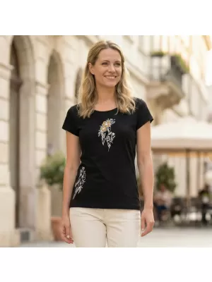 Dámské triko ALTISPORT ALW169122 ČERNOZLATÁ