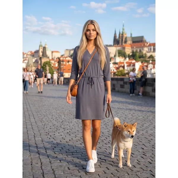  Dámské šaty ALTISPORT ANIKA TMAVĚ ŠEDÁ 