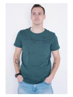 Pánské triko KIXMI PEPPE TMAVĚ ZELENÁ