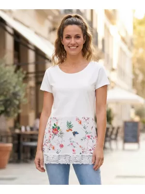 Dámské triko KIXMI PATTIE BÍLÁ