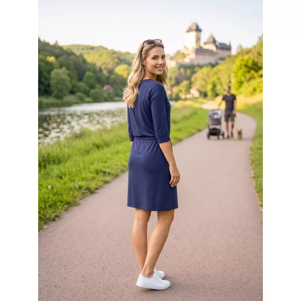  Dámské šaty ALTISPORT ANIKA TMAVĚ MODRÁ 