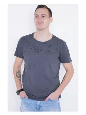 Pánské triko KIXMI PEPPE TMAVĚ ŠEDÁ