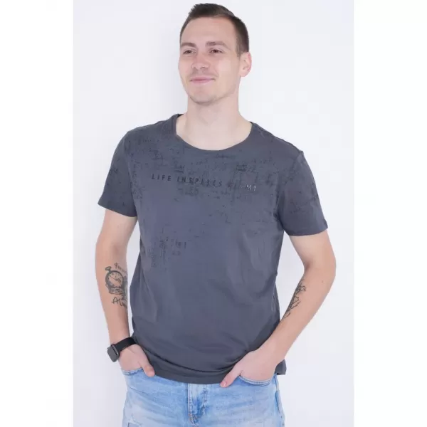  Pánské triko KIXMI PEPPE TMAVĚ ŠEDÁ 