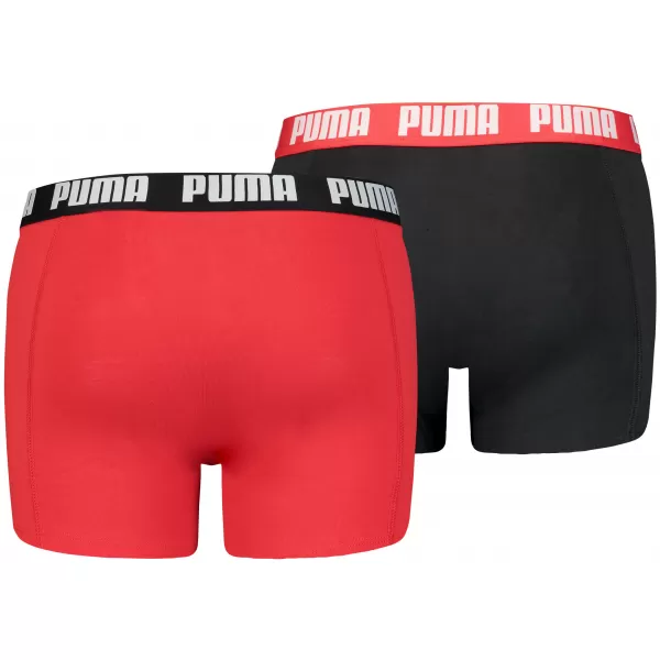  Pánské boxerky PUMA BASIC BOXER 2P 90682309 RED/BLACK 