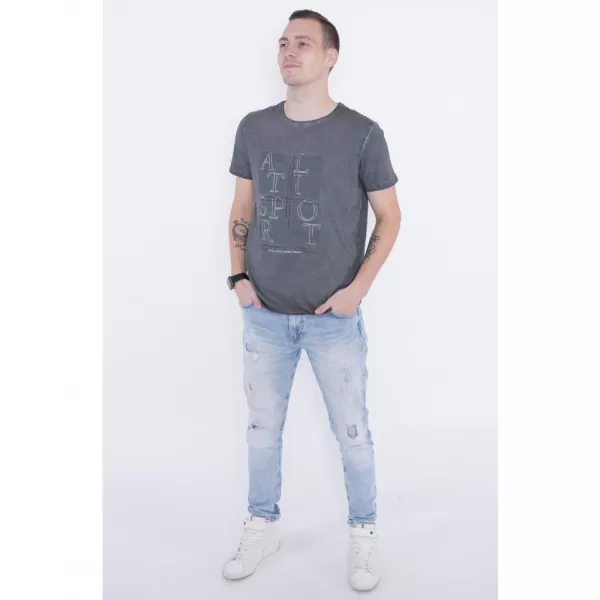  Pánské triko ALTISPORT ARIEN TMAVĚ ŠEDÁ 