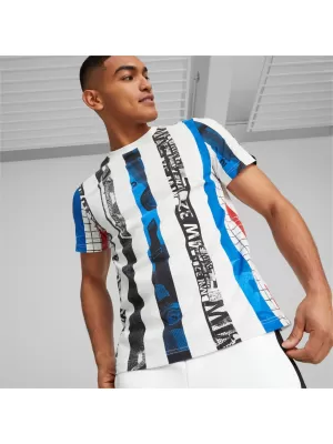 Pánské triko PUMA BMW MMS STRIPED TEE 538139-02 WHITE