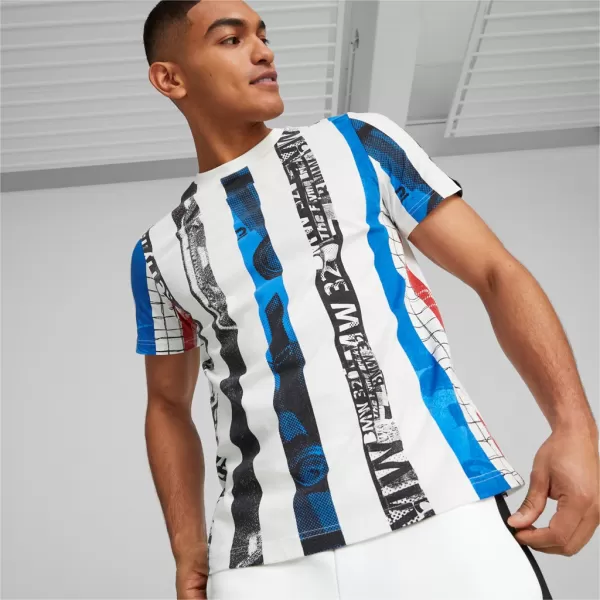 Pánské triko PUMA BMW MMS STRIPED TEE 538139-02 WHITE 