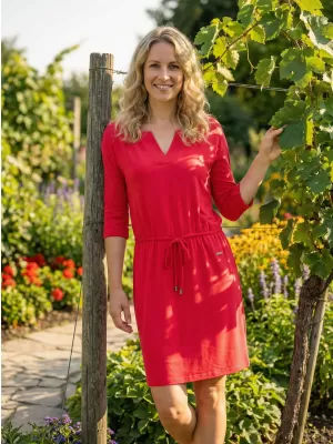 Dámské šaty ALTISPORT ANIKA ČERVENÁ