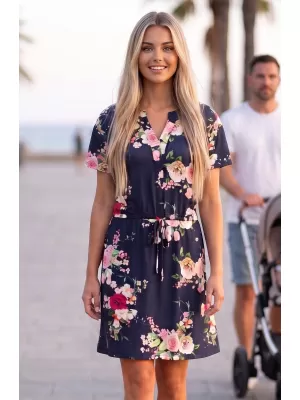 Dámské šaty KIXMI POLLY TMAVĚ MODRÁ