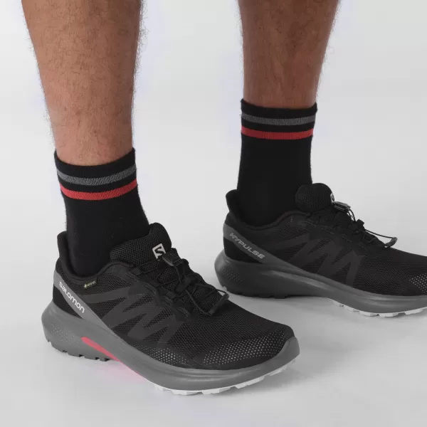  Pánské boty SALOMON HYPULSE GORE-TEX L41595900 BLACK/QUIET SHADE/LUNAR ROCK 