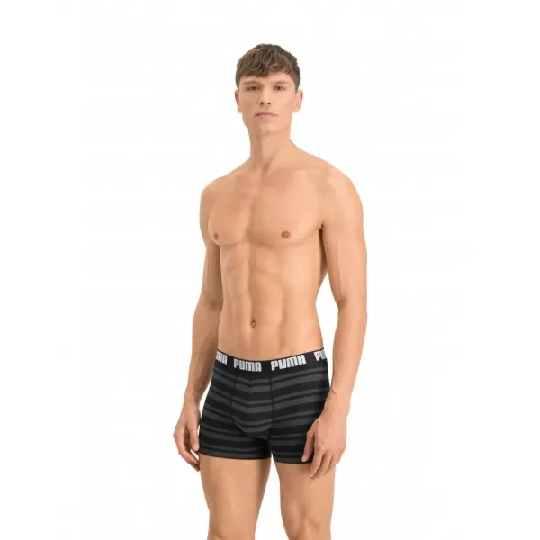  Pánské boxerky PUMA HERITAGE STRIPE BOXER 2P 90783805 BLACK 