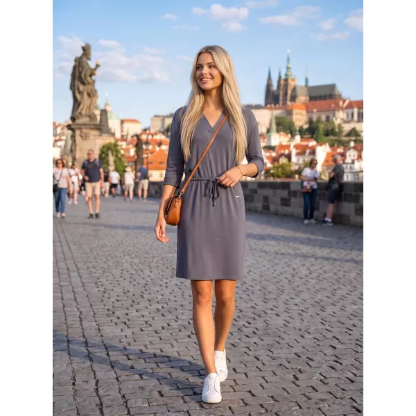  Dámské šaty ALTISPORT ANIKA TMAVĚ ŠEDÁ 