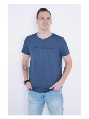 Pánské triko KIXMI PATRIC TMAVĚ MODRÁ