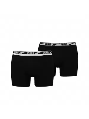 Pánské boxerky PUMA MEN MULTI LOGO BOXER 2P 93804701 BLACK