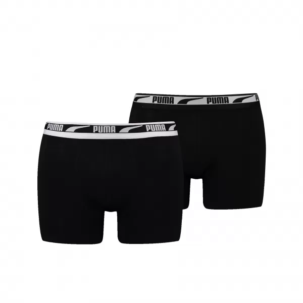  Pánské boxerky PUMA MEN MULTI LOGO BOXER 2P 93804701 BLACK 