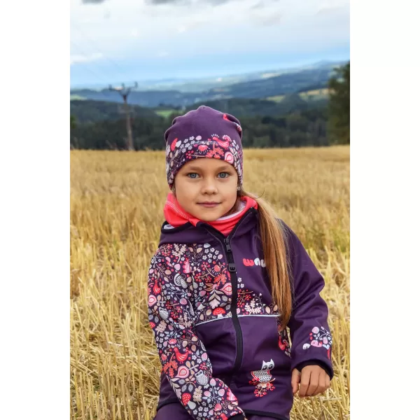  Dětská softshellová bunda WAMU SOVA FIALOVÁ 