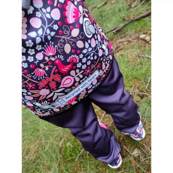  Dětské softshellové kalhoty WAMU SOVA FIALOVÁ 