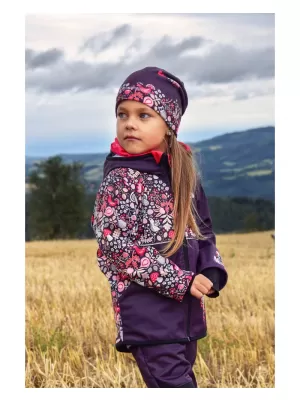 Dětské softshellové kalhoty WAMU SOVA FIALOVÁ