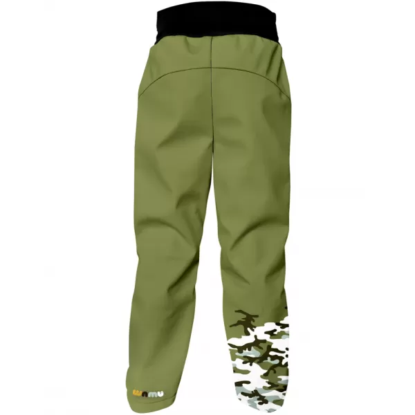  Dětské softshellové kalhoty WAMU MASKÁČ KHAKI 
