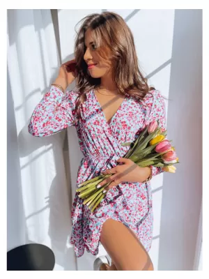 Dámské šaty DSTREET FLOWER VIBES MODRÁ
