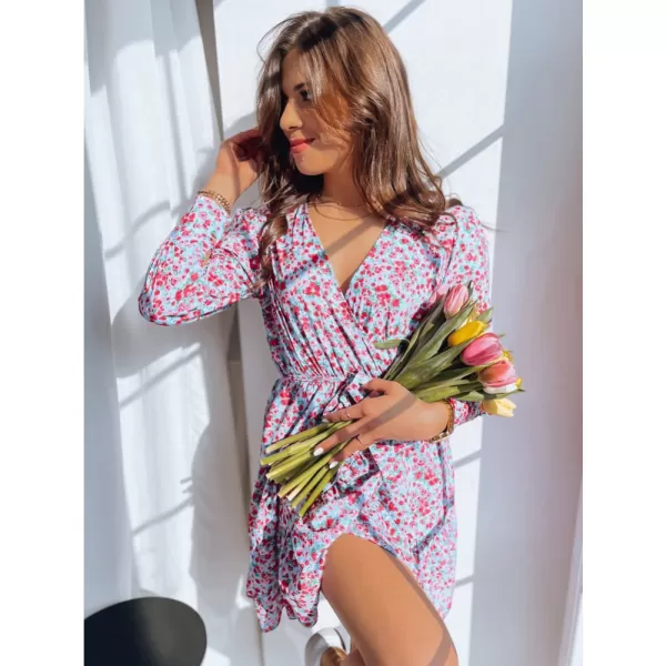  Dámské šaty DSTREET FLOWER VIBES MODRÁ 