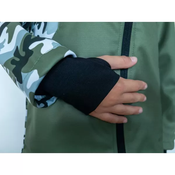  Dětská softshellová bunda zateplená WAMU MASKÁČ KHAKI 